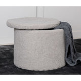 Venture Home Poef Dunken 51X51X43 Cm Teddy Greige