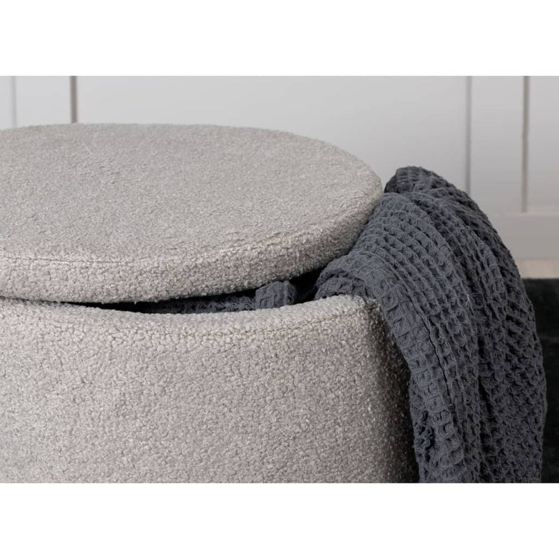 Venture Home Poef Dunken 51X51X43 Cm Teddy Greige
