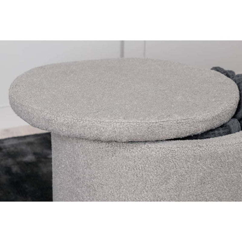 Venture Home Poef Dunken 51X51X43 Cm Teddy Greige