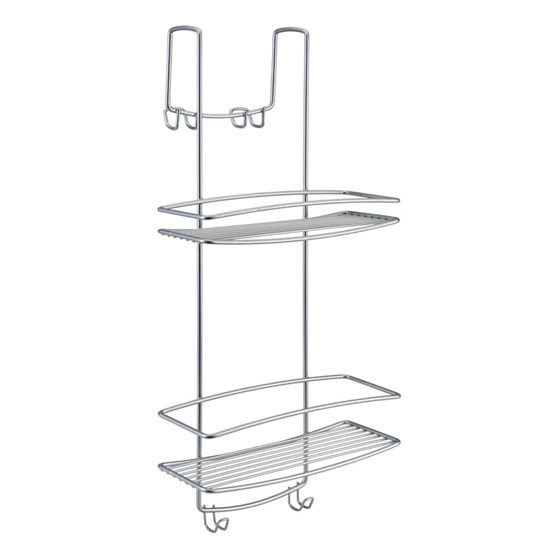 Metaltex Doucherek 2-Laags Met Haken Onda Zilverkleurig