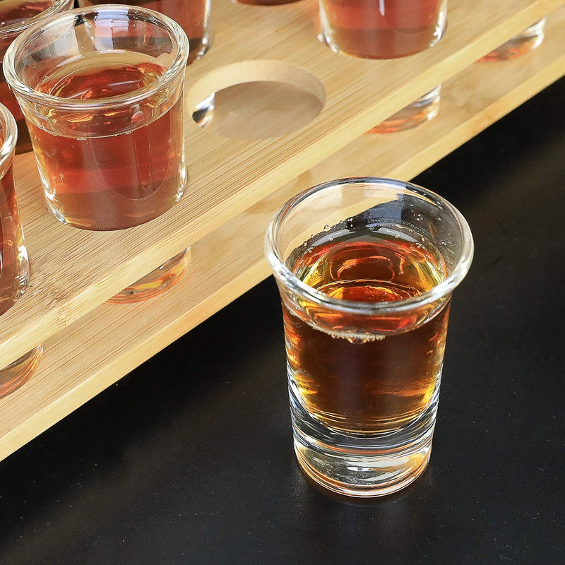 Shotglas Set – 12 Stuks van 30ml met Houder - Transparant Glas voor Feest, Club, Bar of Thuisgebruik