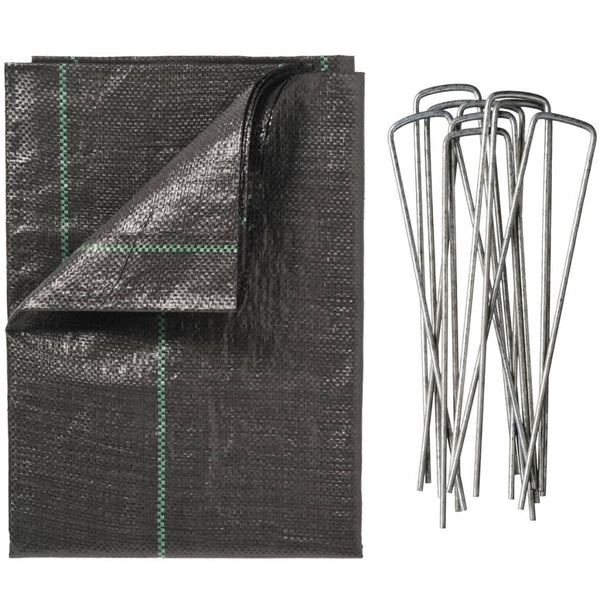 Nature Anti-Worteldoek Met Pinnen 2X5 M Zwart