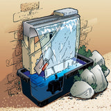 Ubbink Niagara Balk / Waterval Rvs + Led Verlichting 60Cm Incl. Pomp