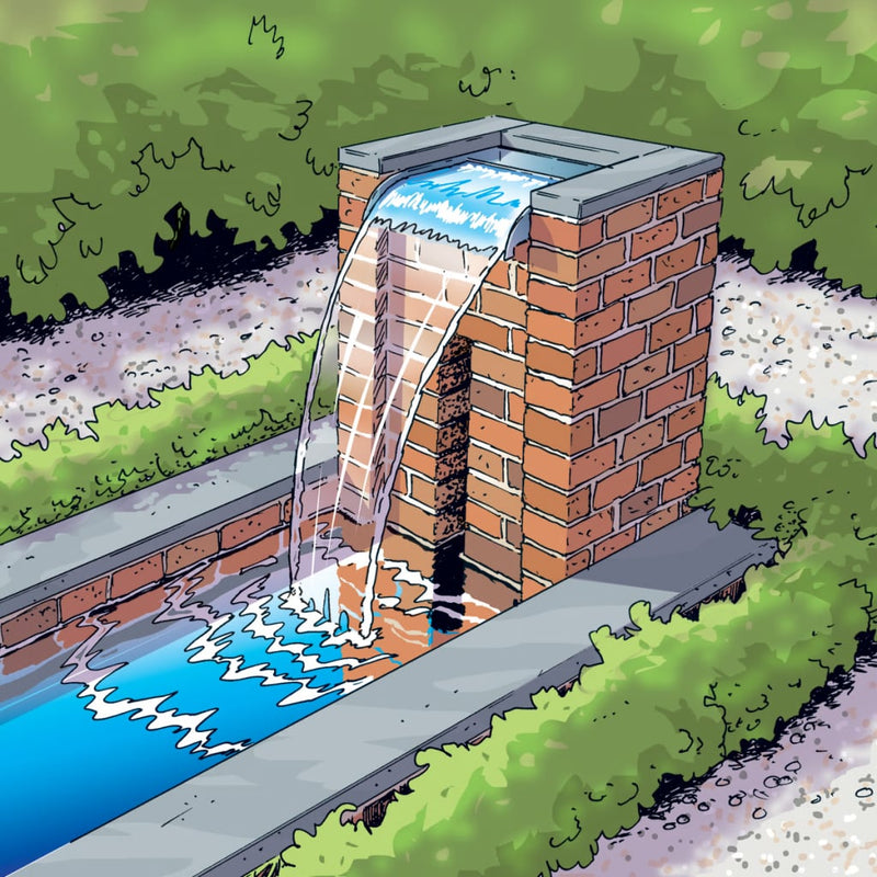 Ubbink Watervalschaal Nevada Met Led-Verlichting Roestvrij Staal