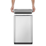 Eko Vuilnisbak Met Sensor Mirage X 80 L Matzilverkleurig