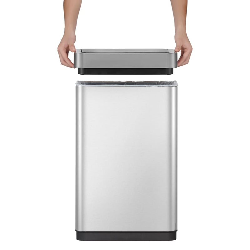 Eko Vuilnisbak Met Sensor Mirage X 80 L Matzilverkleurig