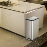 Eko Pedaalemmer Ecoslim 2X20 L Matzilverkleurig
