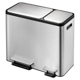 Eko Pedaalemmer Ecocasa 30+15 L Matzilverkleurig