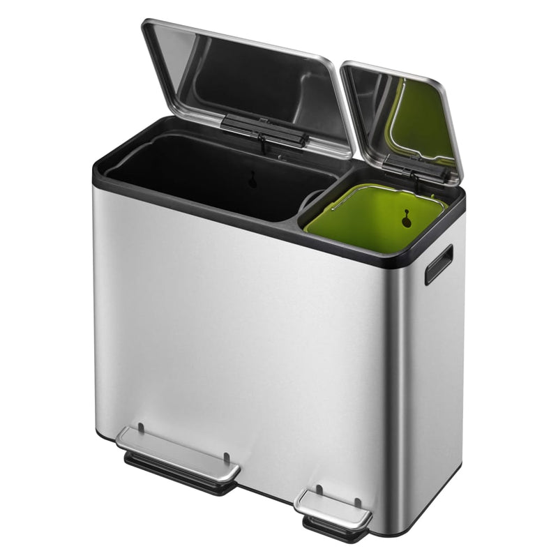 Eko Pedaalemmer Ecocasa 30+15 L Matzilverkleurig