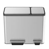 Eko Pedaalemmer Ecocasa 30+15 L Matzilverkleurig