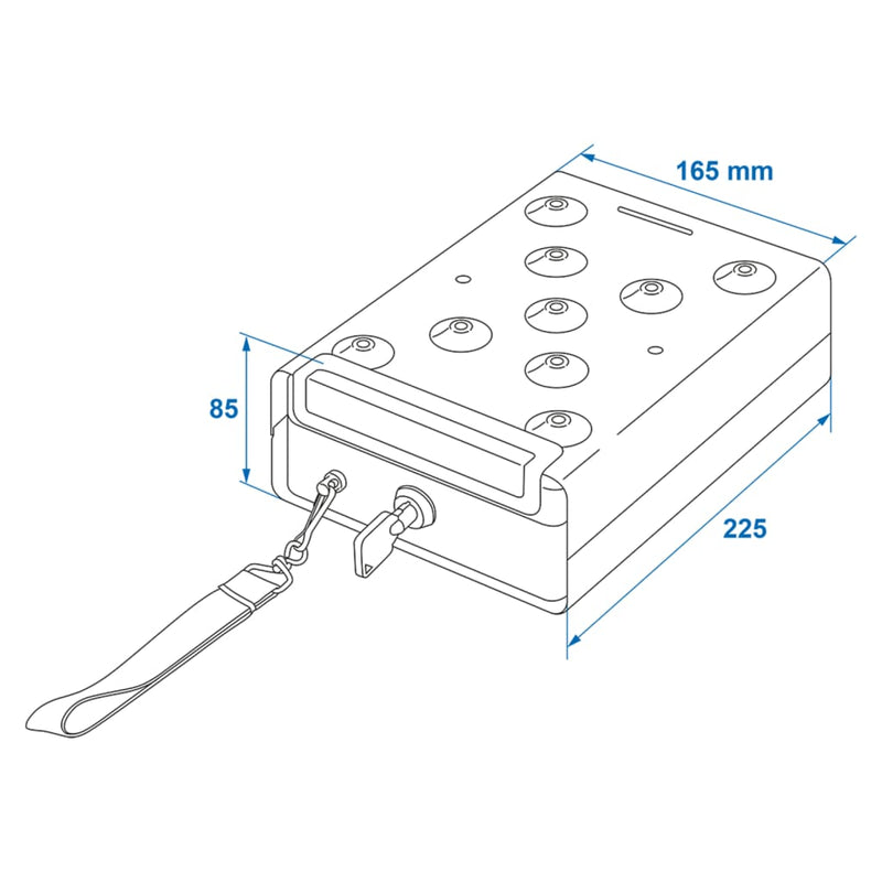 Proplus Kluis Met Houder 225X165X85 Mm Staal