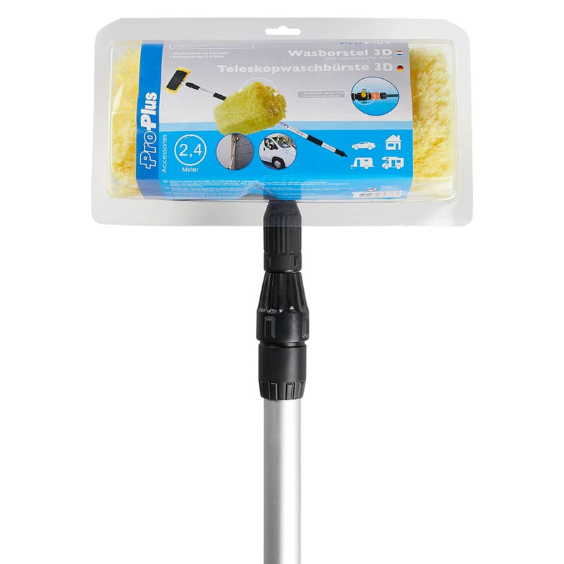 Proplus Wasborstel Met Telescopische Steel 3D 2,4 M 150685 Oranje