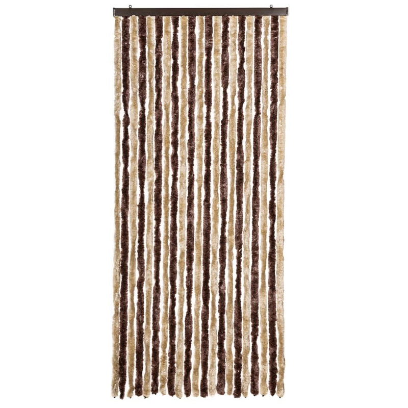 Vliegengordijn Chenille Beige En Lichtbruin