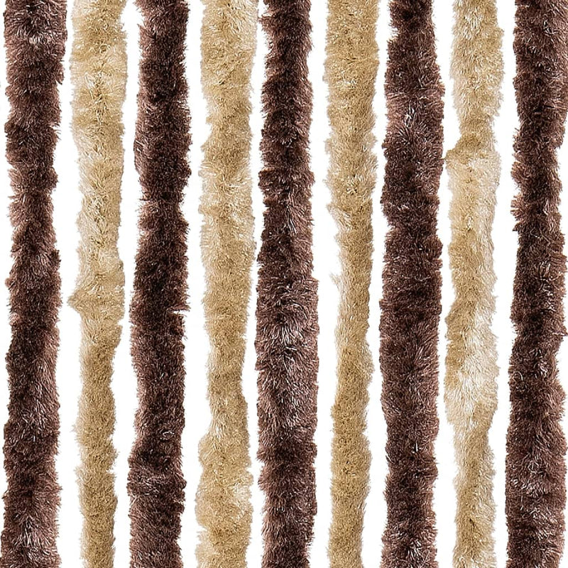 Vliegengordijn Chenille Beige En Lichtbruin