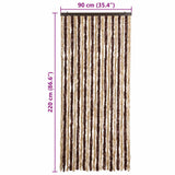 Vliegengordijn Chenille Beige En Lichtbruin