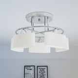 Plafondlamp Met Ellips Glazen Kapjes (4 X E14)