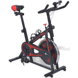 Hometrainer Met Hartslagsensoren En Rood