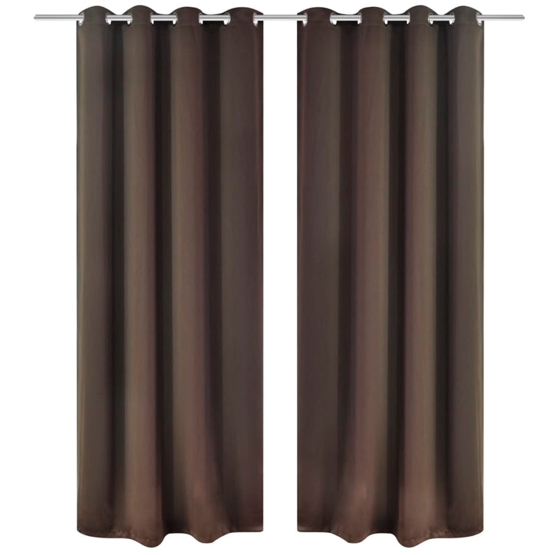 Gordijnen Met Metalen Ringen 2 Stuks (Creme)