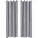 Gordijnen Met Metalen Ringen 2 Stuks (Creme)
