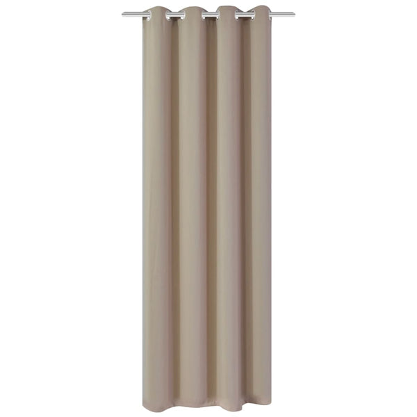 Gordijn Met Metalen Ringen Verduisterend 270X245 Crème