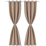 Gordijn Met Metalen Ringen Verduisterend 270X245 Crème