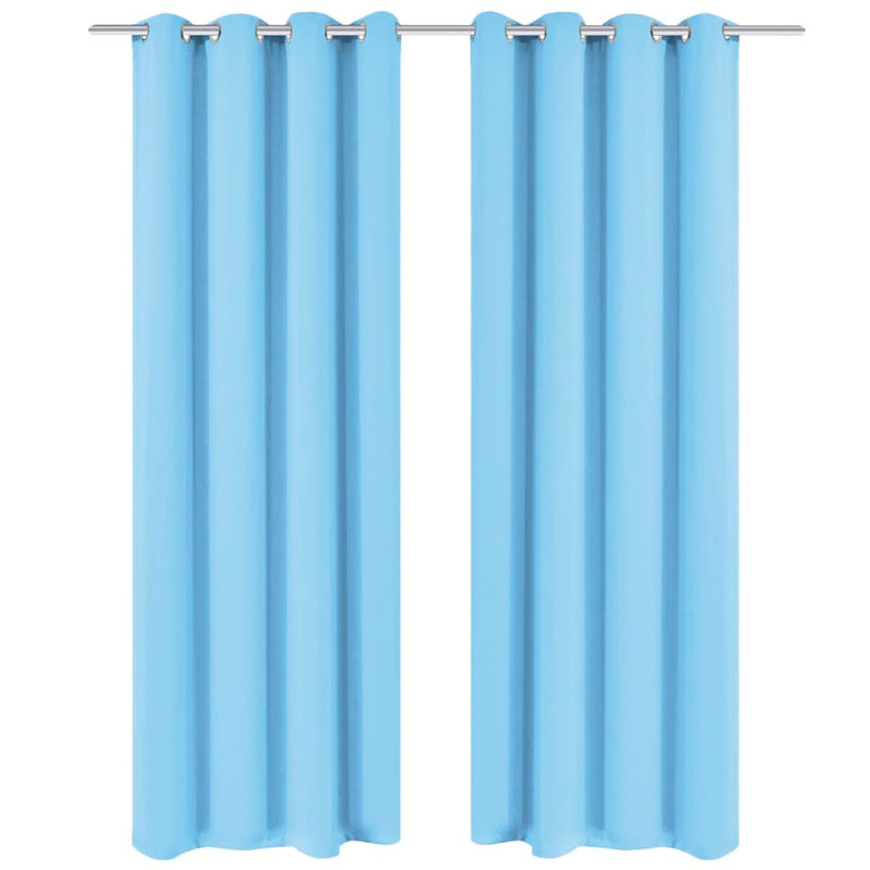 Gordijnen Met Metalen Ringen 2 Stuks (Creme)