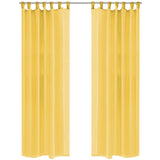 Gordijnen Voile 140X175 Cm Geel 2 St