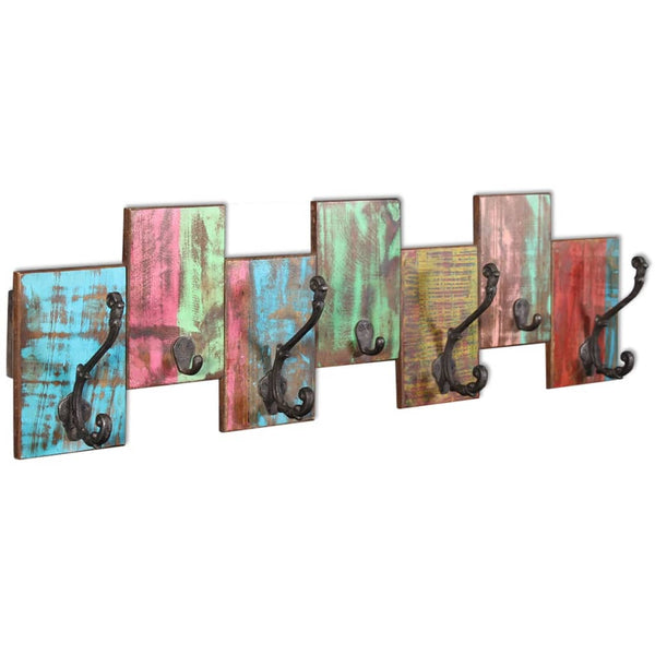Kapstok Met 7 Haken Massief Gerecycled Hout