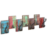 Kapstok Met 7 Haken Massief Gerecycled Hout
