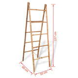 Dubbele Handdoekenladder Met 5 Tredes 50X160 Cm Bamboe