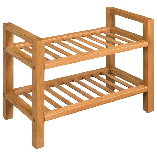 Schoenenrek Met 2 Schappen 50X27X Massief Eikenhout
