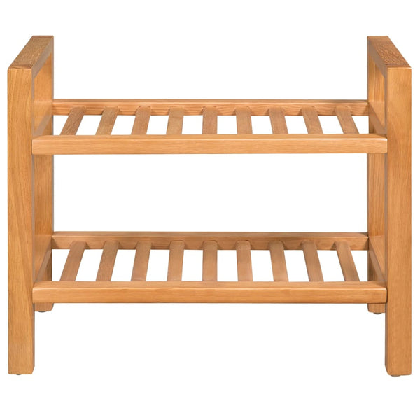Schoenenrek Met 2 Schappen 50X27X Massief Eikenhout