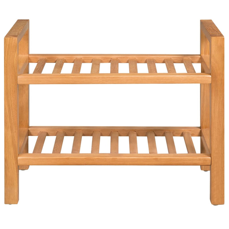 Schoenenrek Met 2 Schappen 50X27X Massief Eikenhout