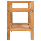 Schoenenrek Met 2 Schappen 50X27X Massief Eikenhout
