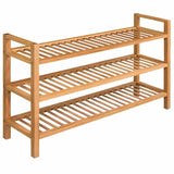 Schoenenrek Met 2 Schappen 50X27X Massief Eikenhout