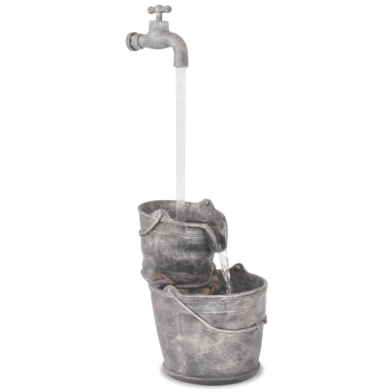Waterornament Met Kraan En Emmers Polyresin