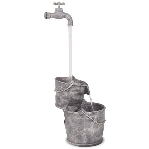 Waterornament Met Kraan En Emmers Polyresin