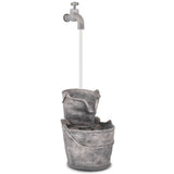 Waterornament Met Kraan En Emmers Polyresin