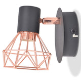 Wandlamp E14 Zwart En Koper 2 St