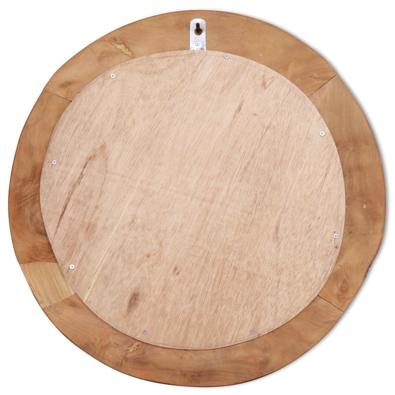 Decoratieve Spiegel Rond Teakhout