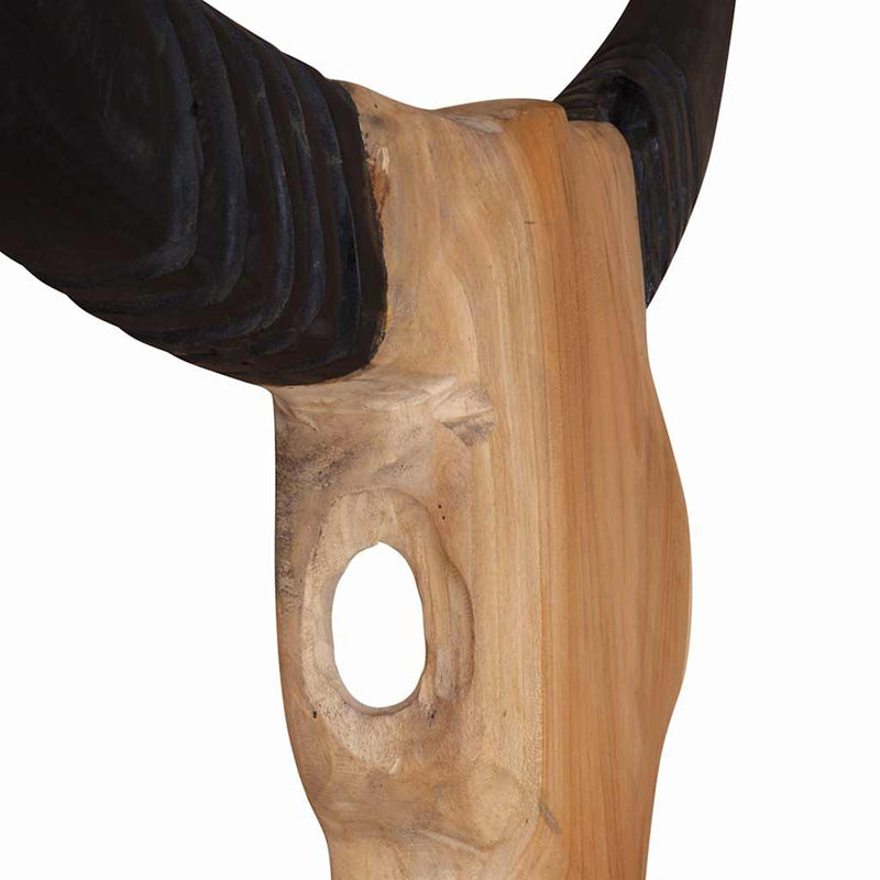 Stierenbeeld 66X15X88 Cm Teakhout