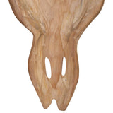 Stierenbeeld Wandgemonteerd 69X6X60 Cm Teakhout