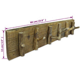 Kapstok 60X15 Cm Gemengd Gerecycled Hout Grijs