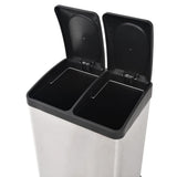 Pedaalemmer Voor Recycling 36 L Roestvrij Staal
