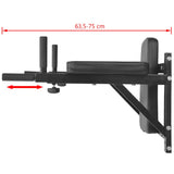 Dipstation Fitnessapparaat Wandgemonteerd Zwart