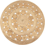 Tapijt Rond Gevlochten Jute