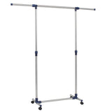 Kledingrek Verstelbaar 165X44X150 Cm Roestvrij Staal Zilver