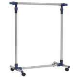 Kledingrek Verstelbaar 165X44X150 Cm Roestvrij Staal Zilver