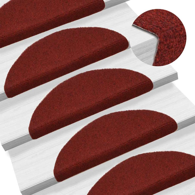 Trapmatten Zelfklevend 15 Stuks Bordeaux Rood Halfrond Bordeauxrood
