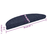 Trapmatten Zelfklevend 15 Stuks Halfrond Blauw